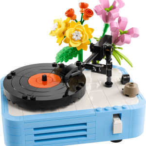 Record Player with Flowers