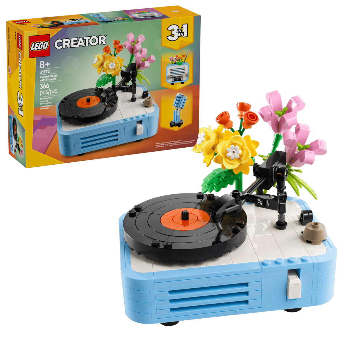 Record Player with Flowers - Image 2