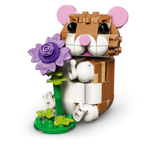 Cute Hamster with a Flower
