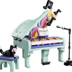 Music Decor Piano with Cat