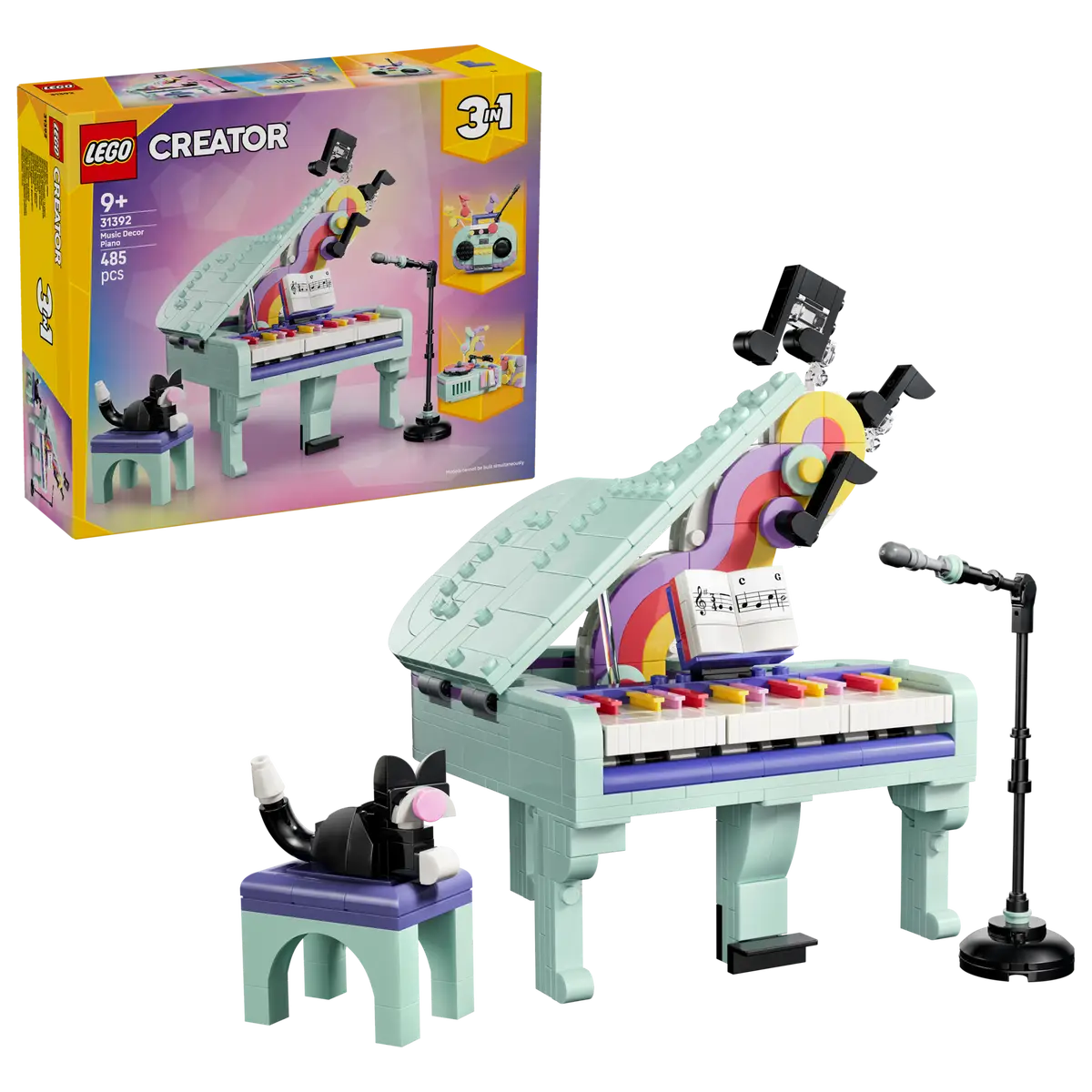 Music Decor Piano with Cat - Image 2
