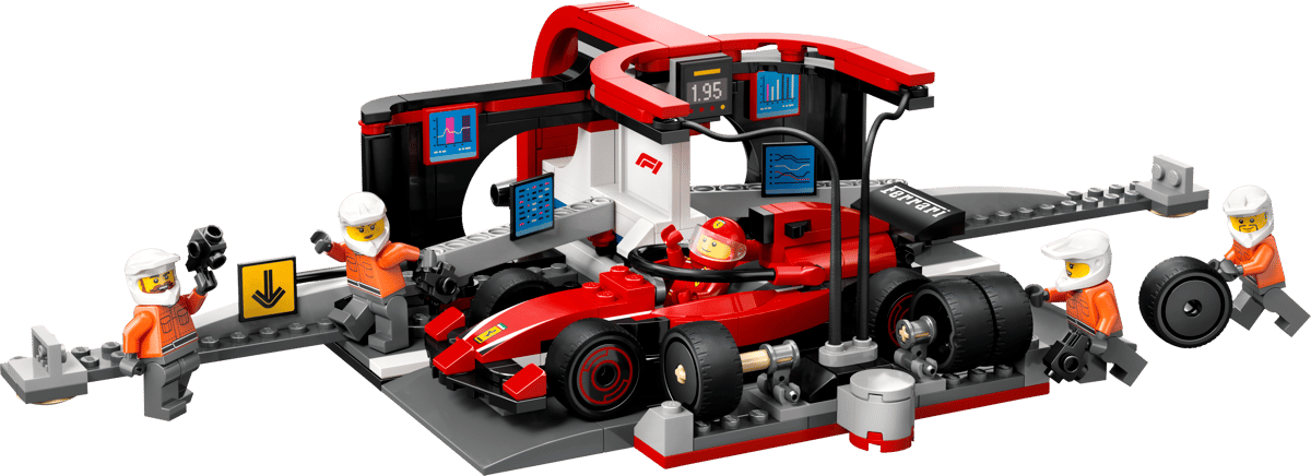 F1® Pit Stop & Pit Crew with Ferrari Car - Image 2