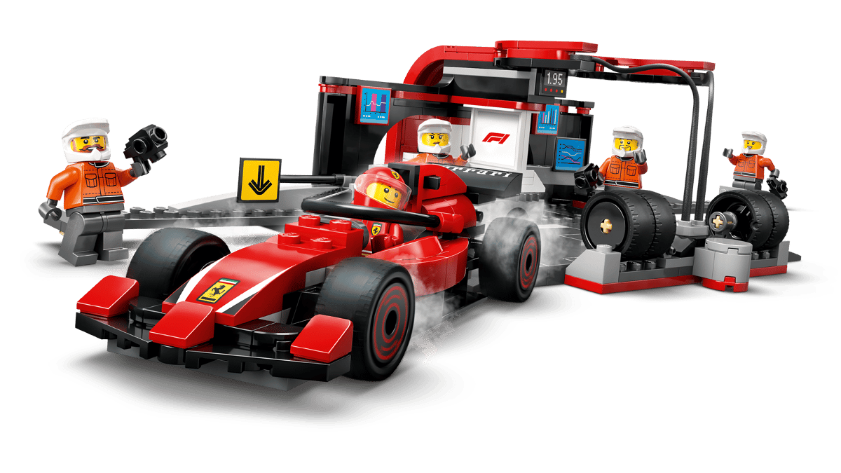 F1® Pit Stop & Pit Crew with Ferrari Car